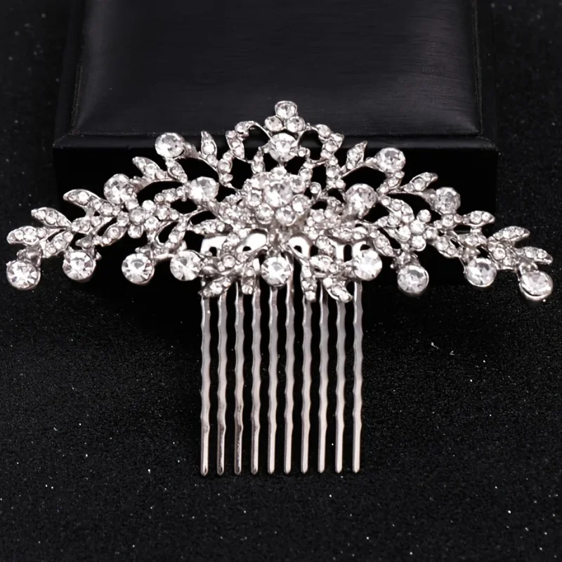 

Женская заколка-гребень для волос с кристаллами