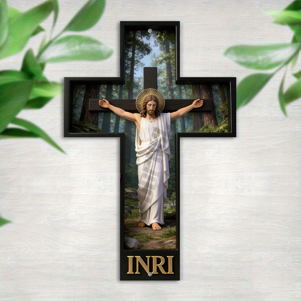 Ce croix décorative 2DFLAT (1 pièce) allie la spiritualité sereine au design moderne, idéal pour une décoration intérieure épurée.