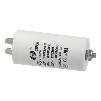 CBB60 Çalıştırma Kondansatörü 40uF 450V AC Çift Girişli 50/60Hz Silindir 94x45mm Beyaz Hava Kompresörü Su Pompası Motoru için 6 best sales Hava kapasitörü - №3