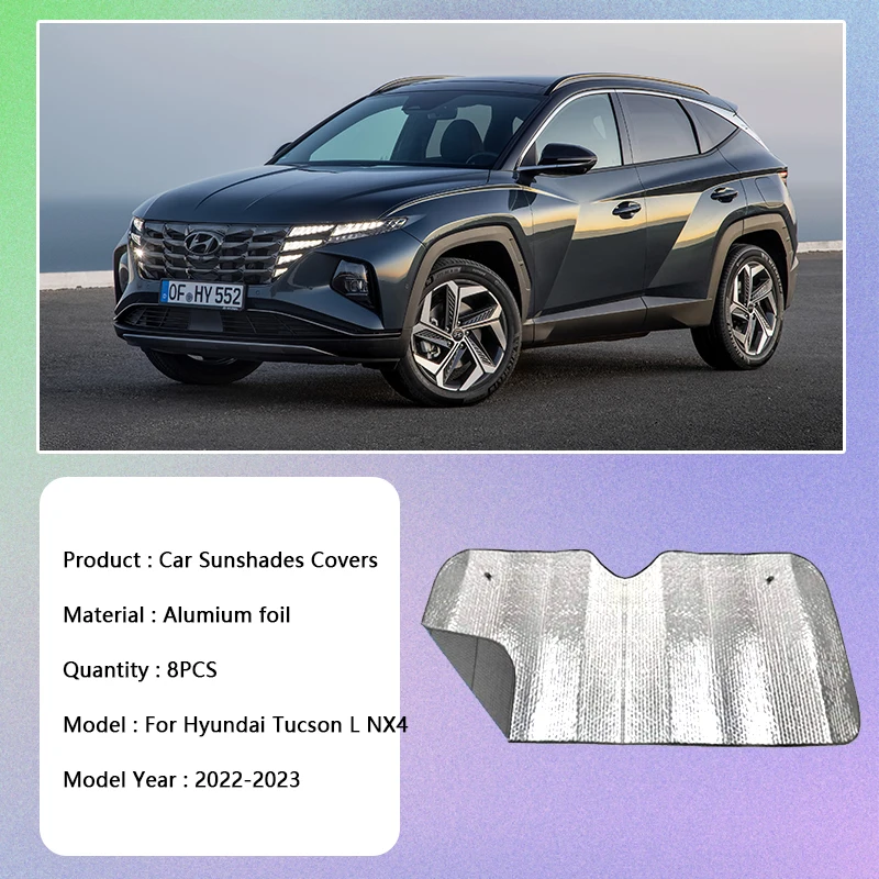 For Hyundai Tucson L NX4 2022 2023 Sun Shade Visor Windshield Sunshades Passport Cover UV Protection Interior Car Accessories