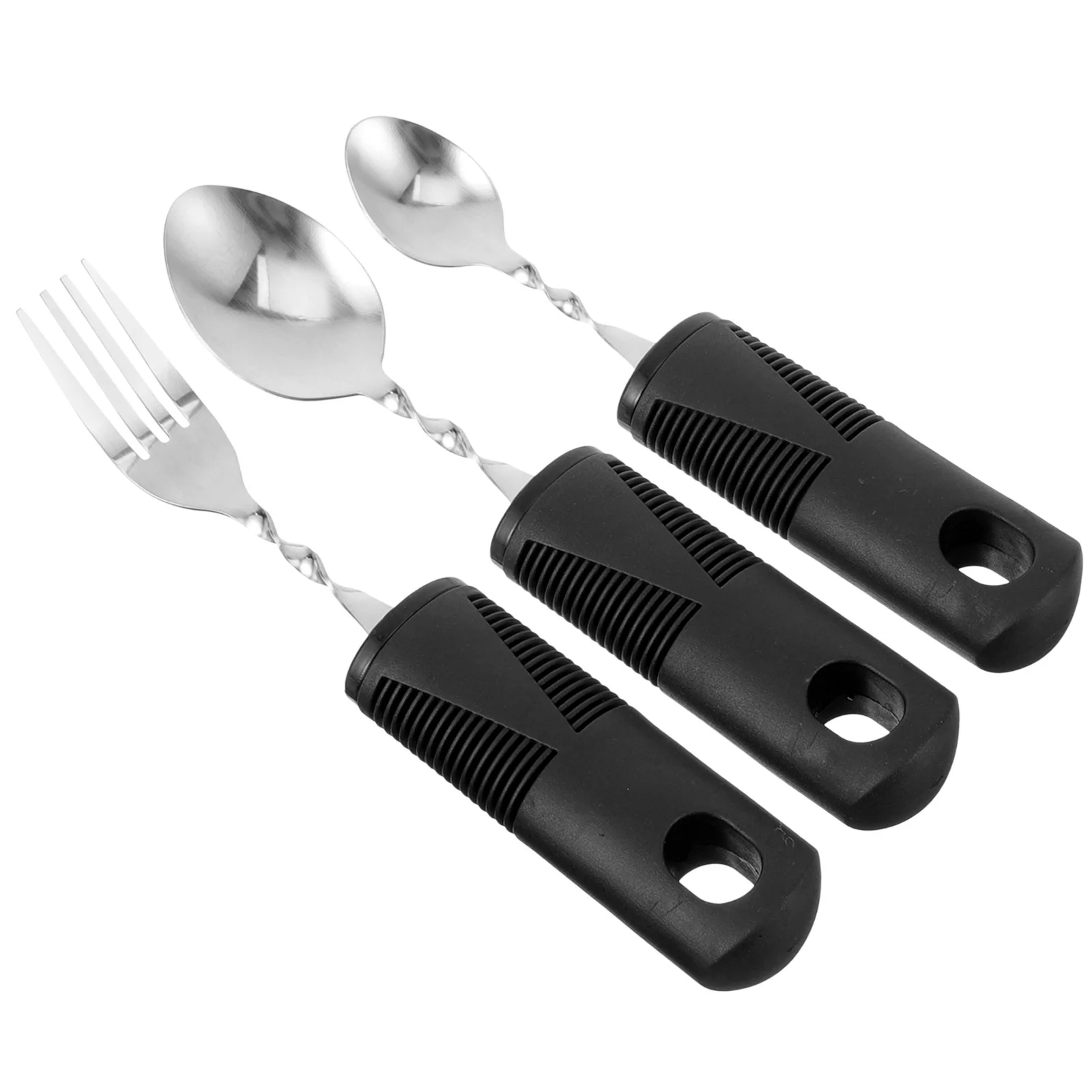 3 Pcs Aid Utensils Bendable Cutlery Toddler Silverware Crackers for Cheese Weighted Elderly