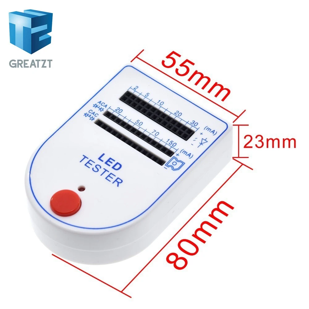 GREATZT 2~150mA Mini Handy LED Test Box Tester For Light-emitting Diode Lamp Bulb Battery Tester Handy Device LED Tester