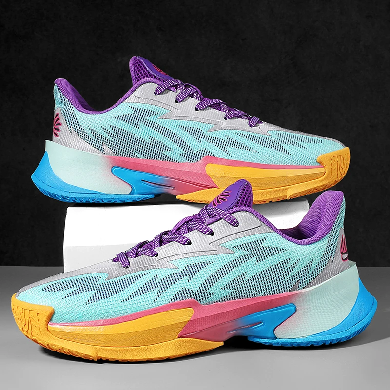 

Men's Basketball Shoes Breathable Cushioning Non-Slip Wearable Runing Shoes Gym Training Athletic Basketball Sneakers for Men