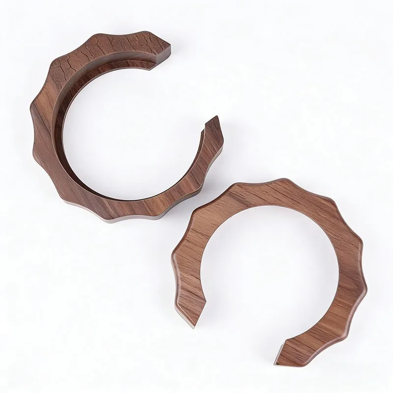 Natural Walnut Anti-Scald Ring Wooden Heat Insulation Protective Cover Coffee Brewing Accessory Thermal Barista Tool Safe Splash