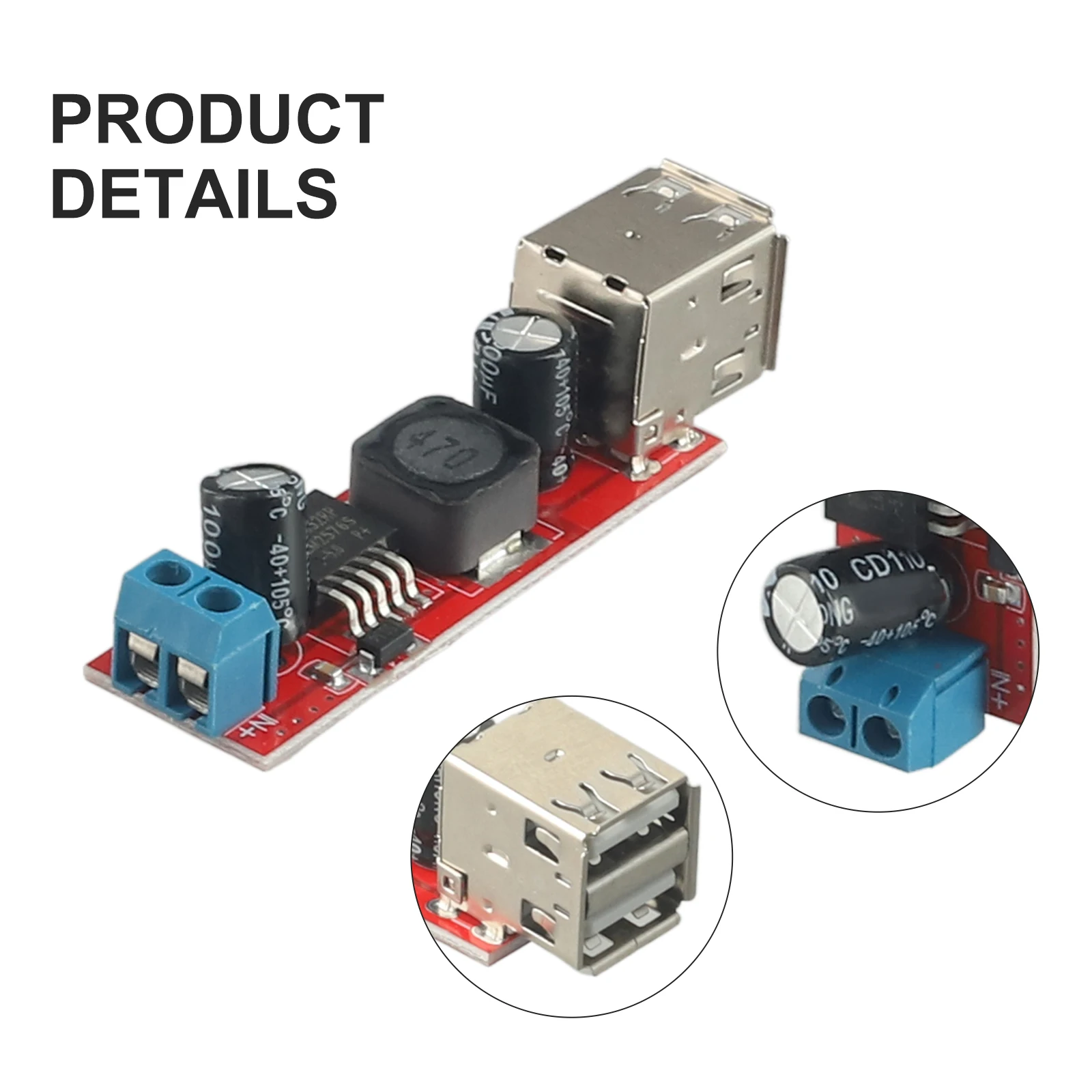Regulated Power Regulator Mobile Phone Voltage Regulator Car Charge Regulator -40 \'C - + 85 \'C Dual USB Output
