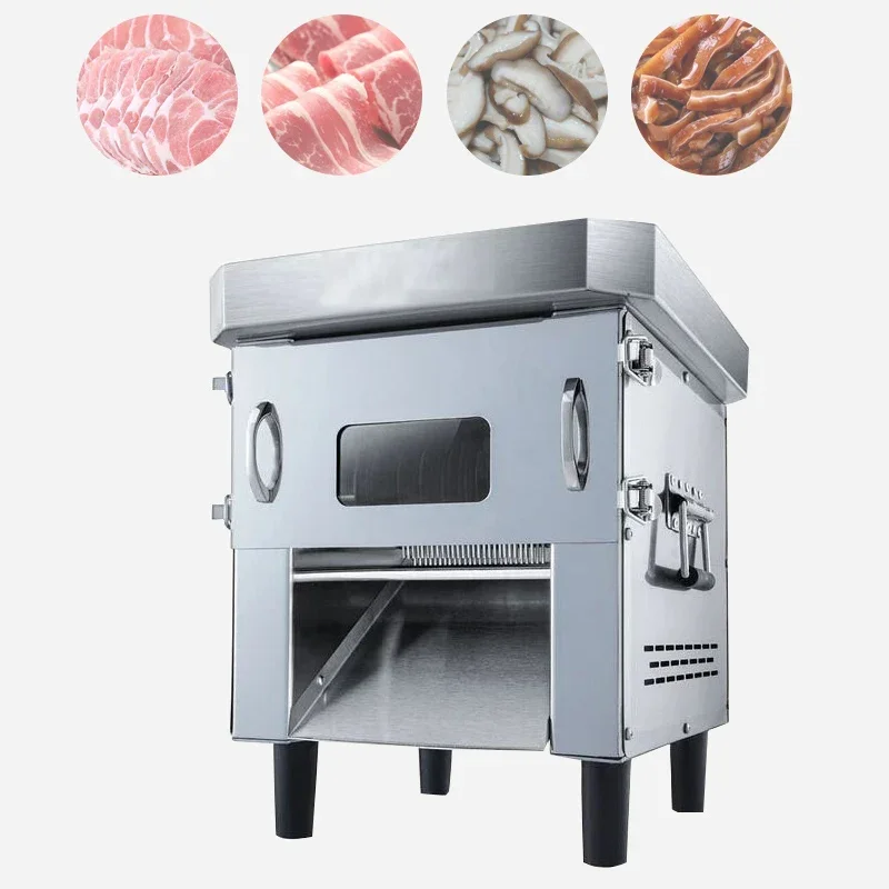 850W Drawer Meat Slicer Commercial meat cutter dicing machine Fully automatic Toolless replacement blade meat cutter machine