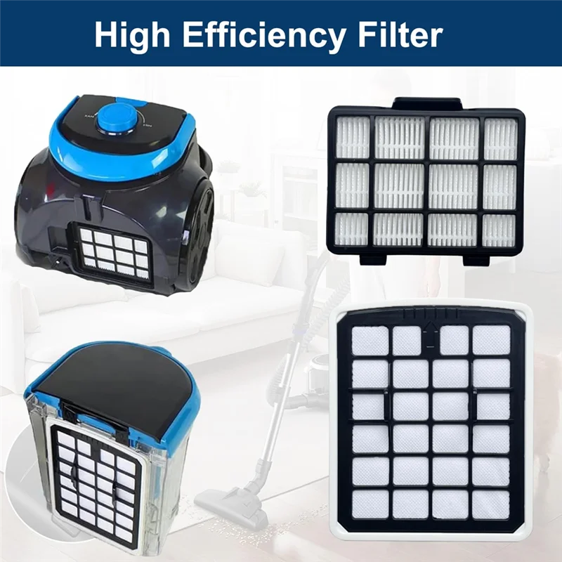 

HEPA Replacement Filters For Eureka NEN180/NEN186BL Bagless Canister Vacuum Cleaners -Dust Cup Filters +HEPA Filtersb64b