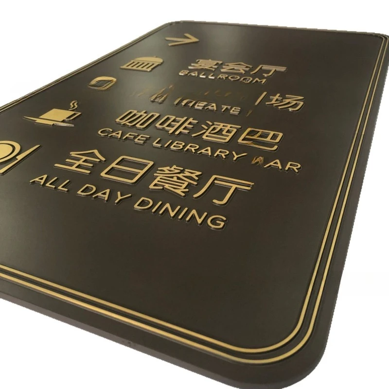 Stainless steel guide board transparent, glass standing board glass billboard