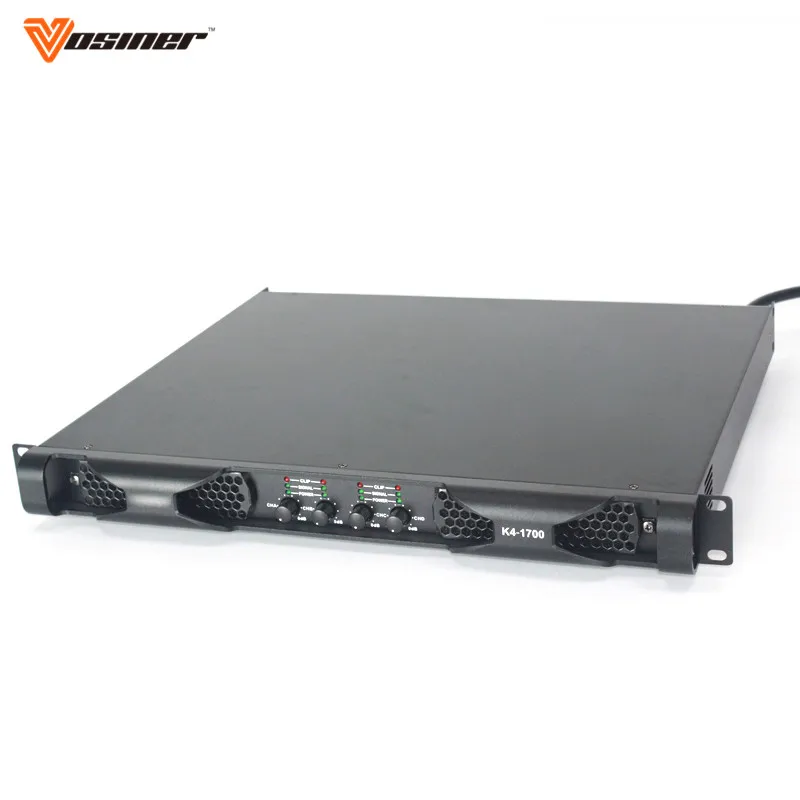 مضخم الصوت بنظام الصوت Vosiner K4-1700 وحدة مضخم الصوت الاحترافية لمكبر الصوت النشط