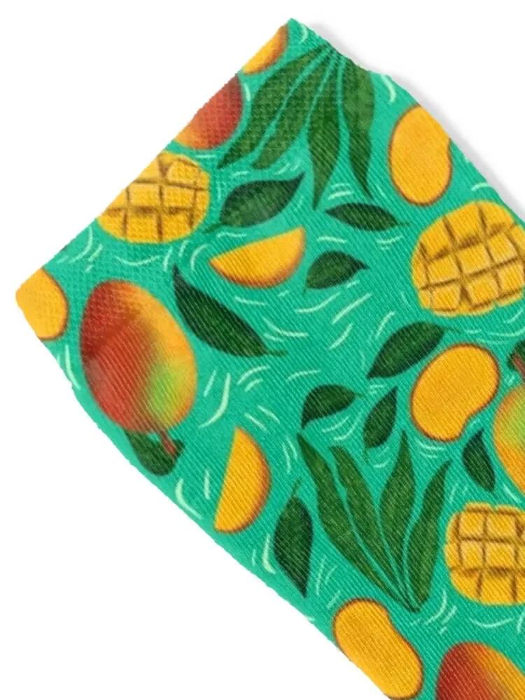 Chaussettes Vintage à Motif de Mangue pour Homme et Femme, Bas Ample à la oral ille