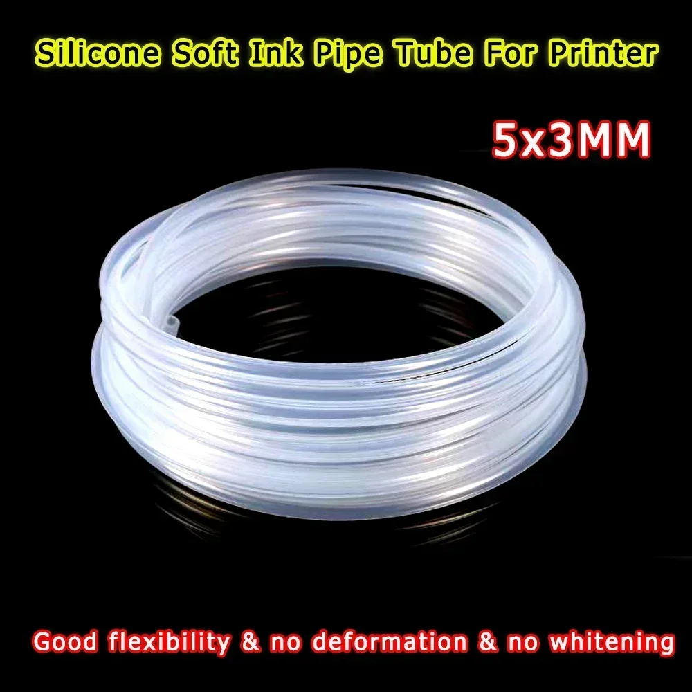 Printer Soft Ink Pipe Tube 5*3MM Silicone Hose For Inkjet Film Printing Modification Tubing Single Row Line DTF Silicon Hosing