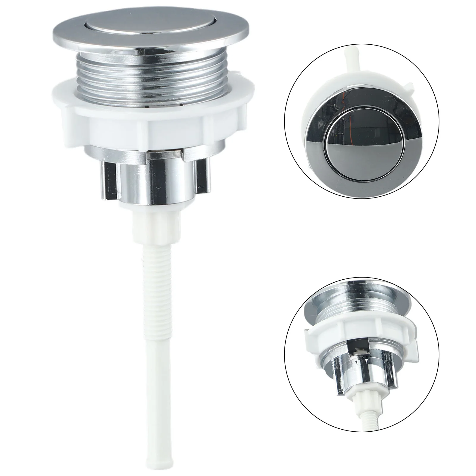 Brand New Toilet Tank Button Rust-proof Sliver 1 Piece 14.5*4.6*4.6 Cm ABS Plastic Hotels Public Places And More.