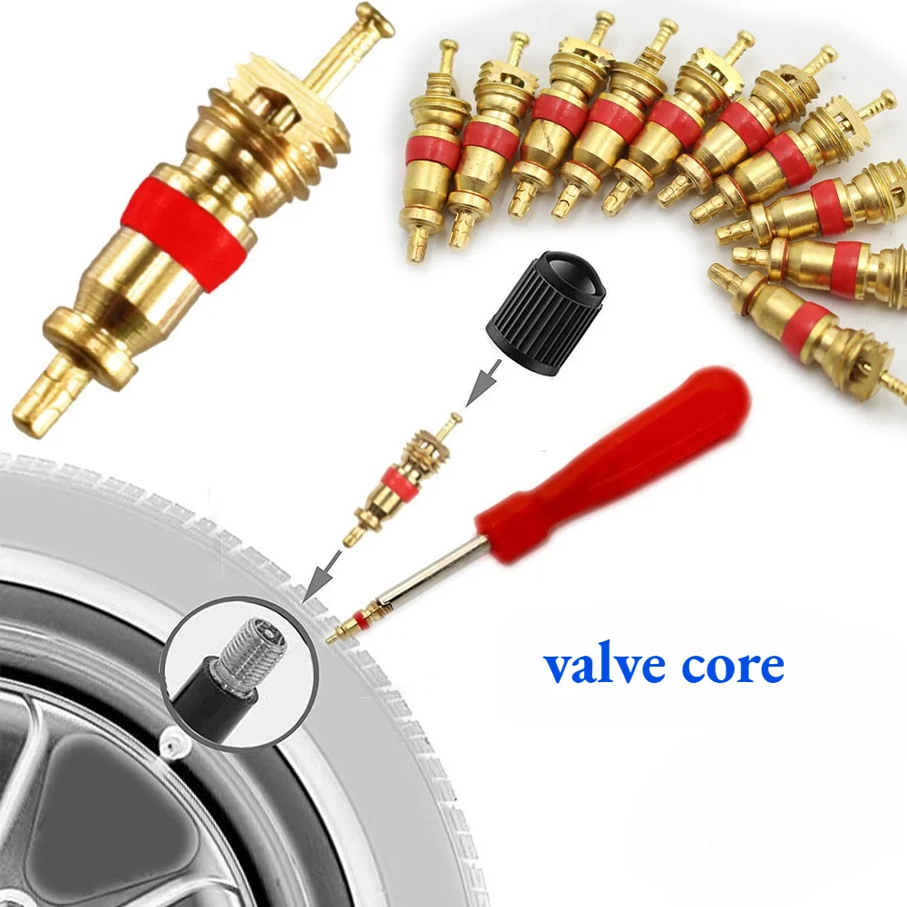 

Copper Valve Core Car Motorcycle Bike Tire Valve Core American/US Vacuum Tyre Valve Stems Core Remover Bicycle Auto Accessories