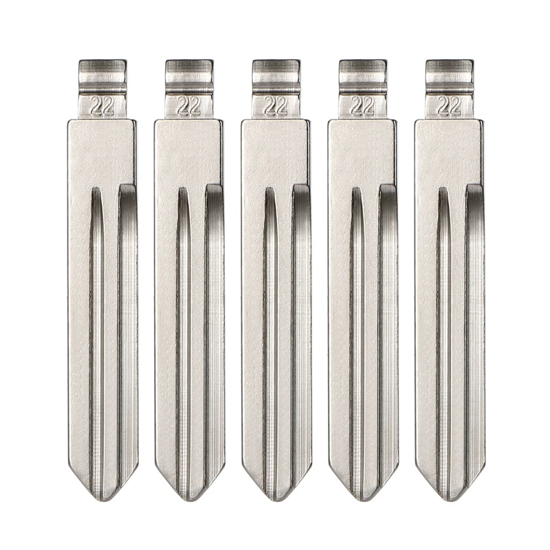 5 Pcs Universal Uncut Flip Metal Key Blade 22# NSN14 for Nissan Sunny Tiida Teana for KD Keydiy Xhorse VVDI Remotes