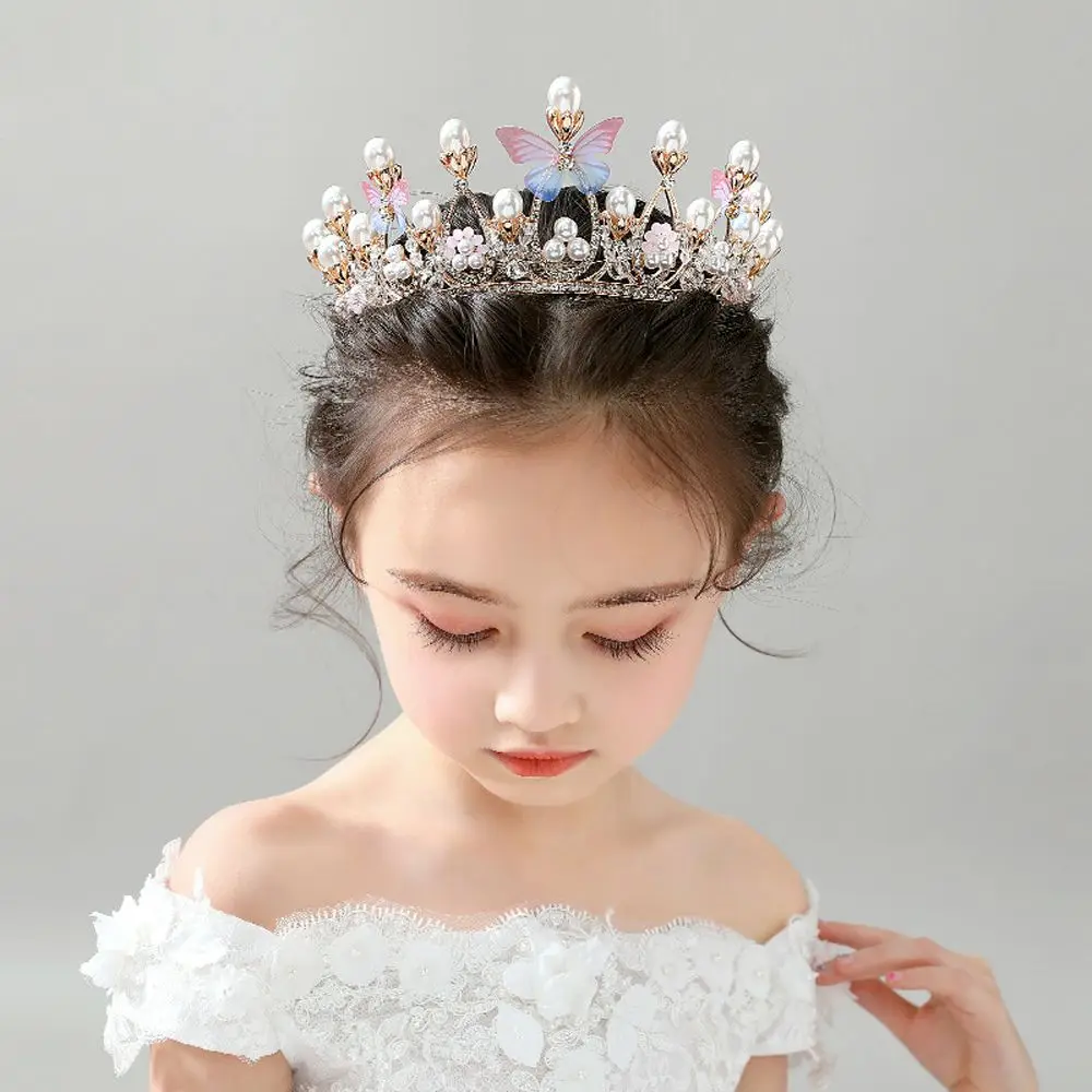 

Elegant Gift Sweet Princess Pearl Lovely Korean Hair Hoop Crown Headdress Children's Hair Ornament