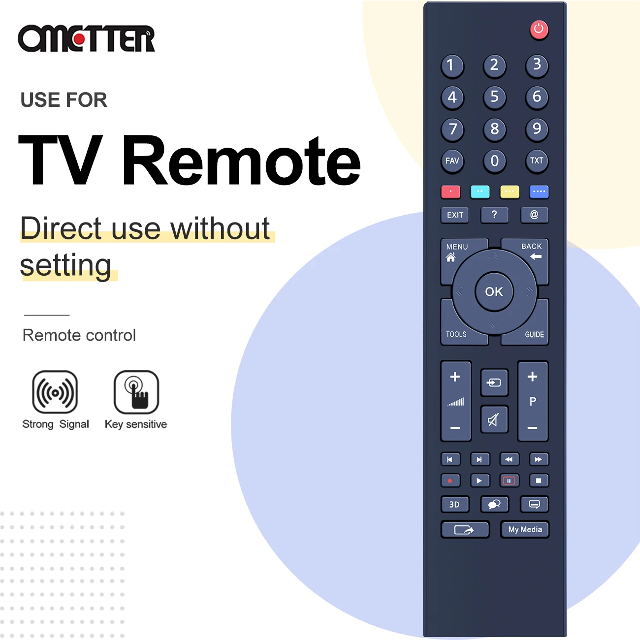 NEW RC3214802/01 TS1187R-1 Replacement For Grundig 3D TV Remote Control Fernbedienung