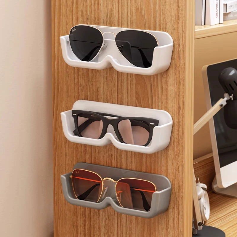 1PCS Eyeglasses Organizer Rack Wall Mounted Sun-glasses Display Holder Wardrobe Decoration Storage Box Sunglass Organizer