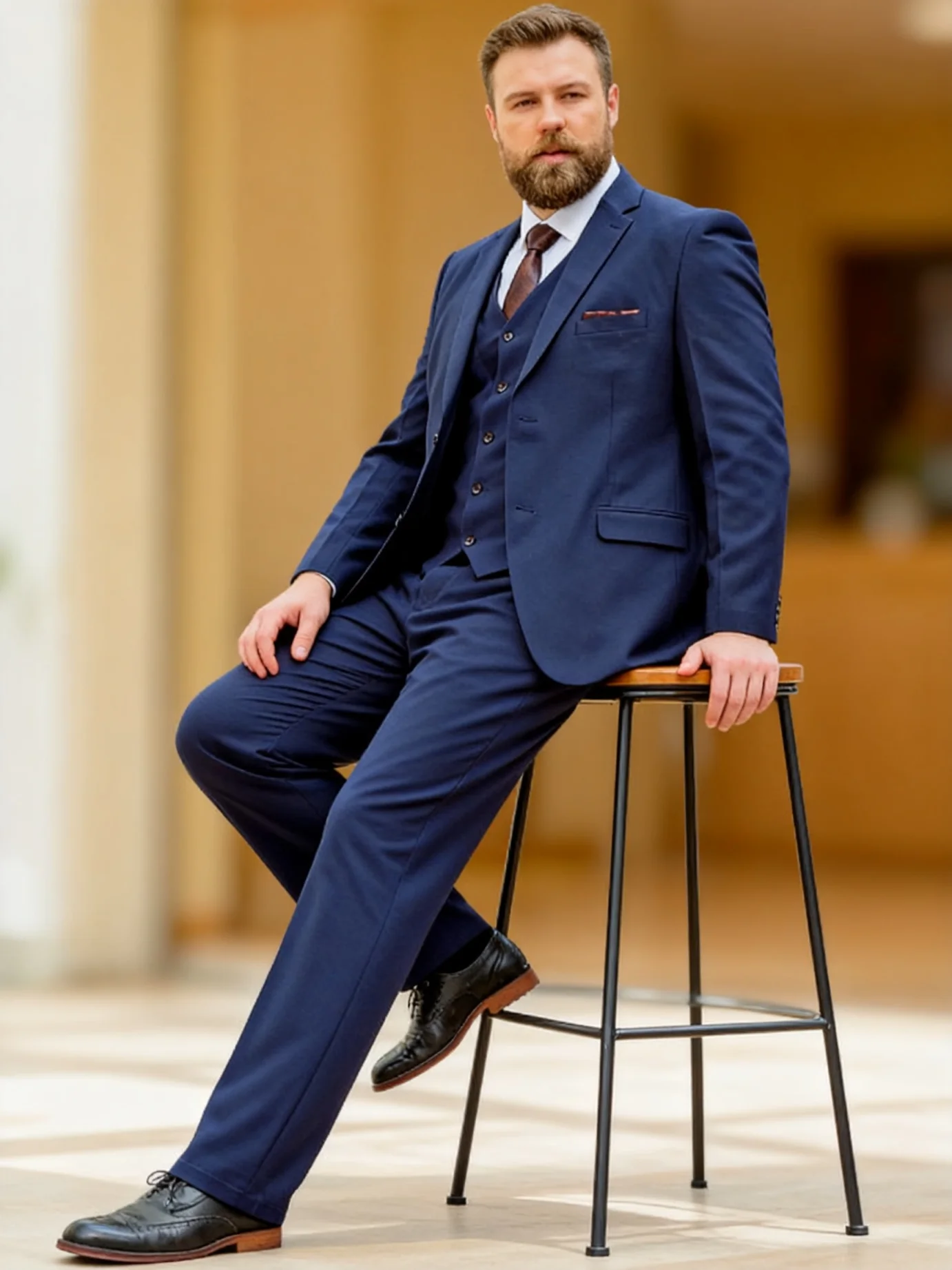Modern Wedding Tuxedos Notched Lapel Single Breasted Men Suit 3 Piece Set Jacket Vest Pants Groom Blazers Banquet Customized