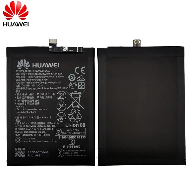 Huawei 100% Original 3400mAh HB396285ECW Battery For Huawei P20 For Honor 10 COL-AL00 COL-AL10 COL-TL00 COL-TL10 COL-L29+ Tools