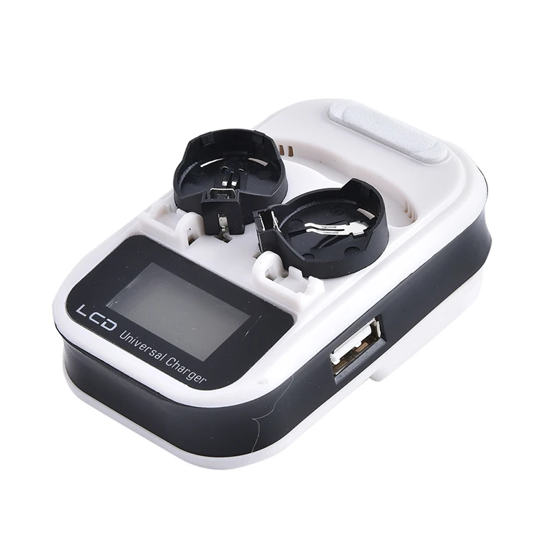 LIR2032 LIR2025 LIR2016 3.6V Rechargeable Lithium Button Cell Coin Battery Charger LCD Indicator intelligent EU Plug 2-Slot view 4