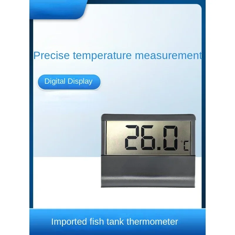 Fish Tank Thermometer Glass Cylinder Turtle Grass  Aquarium Temperature Display Water Sticking  Test Digital