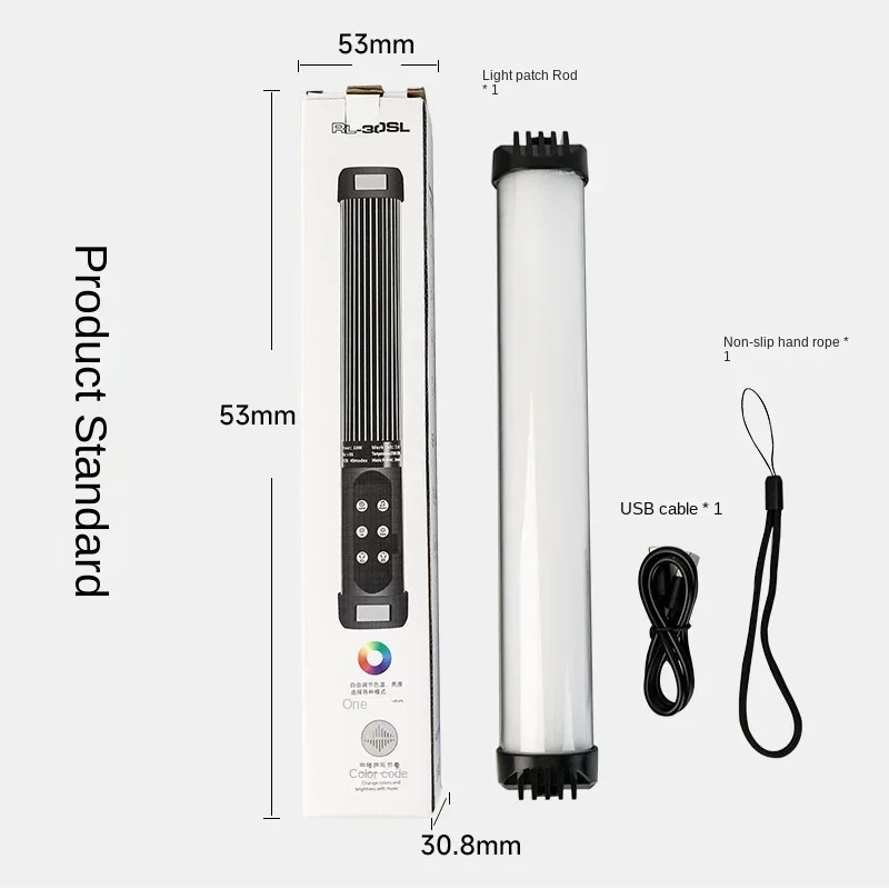 Portátil RGB LED Fill Light Stick, Fotografia Magnética, Handheld Vlog Iluminação para Vídeos do YouTube e Imagens Fotográficas