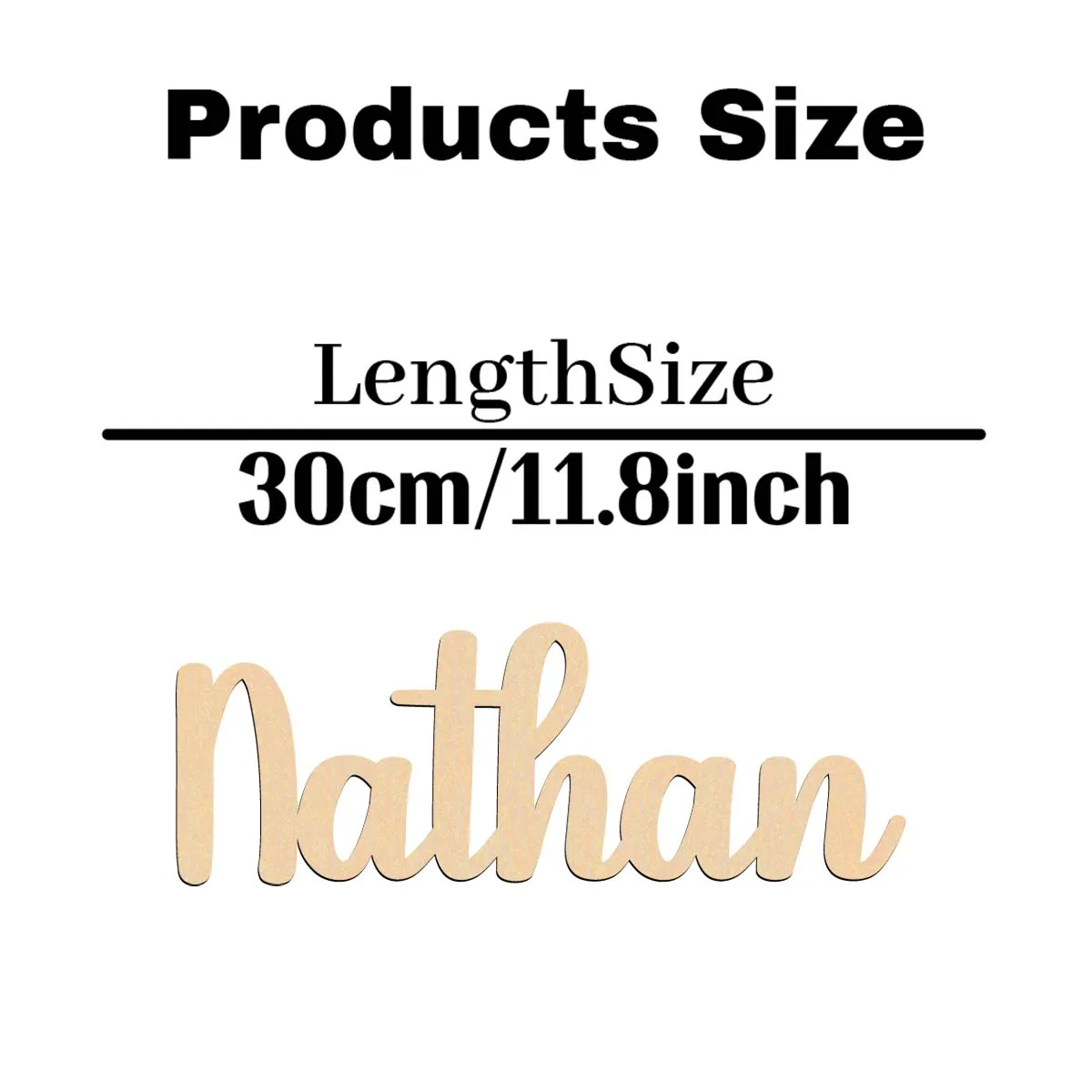 1 szt. Kreatywny wzór Nathan, personalizowane imię, materiał drewniany, znak wycinany laserowo, drewniana tabliczka, dekoracje świąteczne