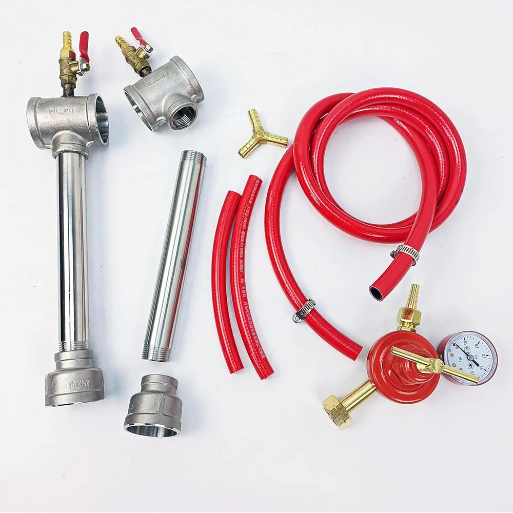 Double Gas Forge Burner Assembly with Pressure Gauge Regulator, Propane Furnace Burner for Metal Smelting and Jewelry Casting