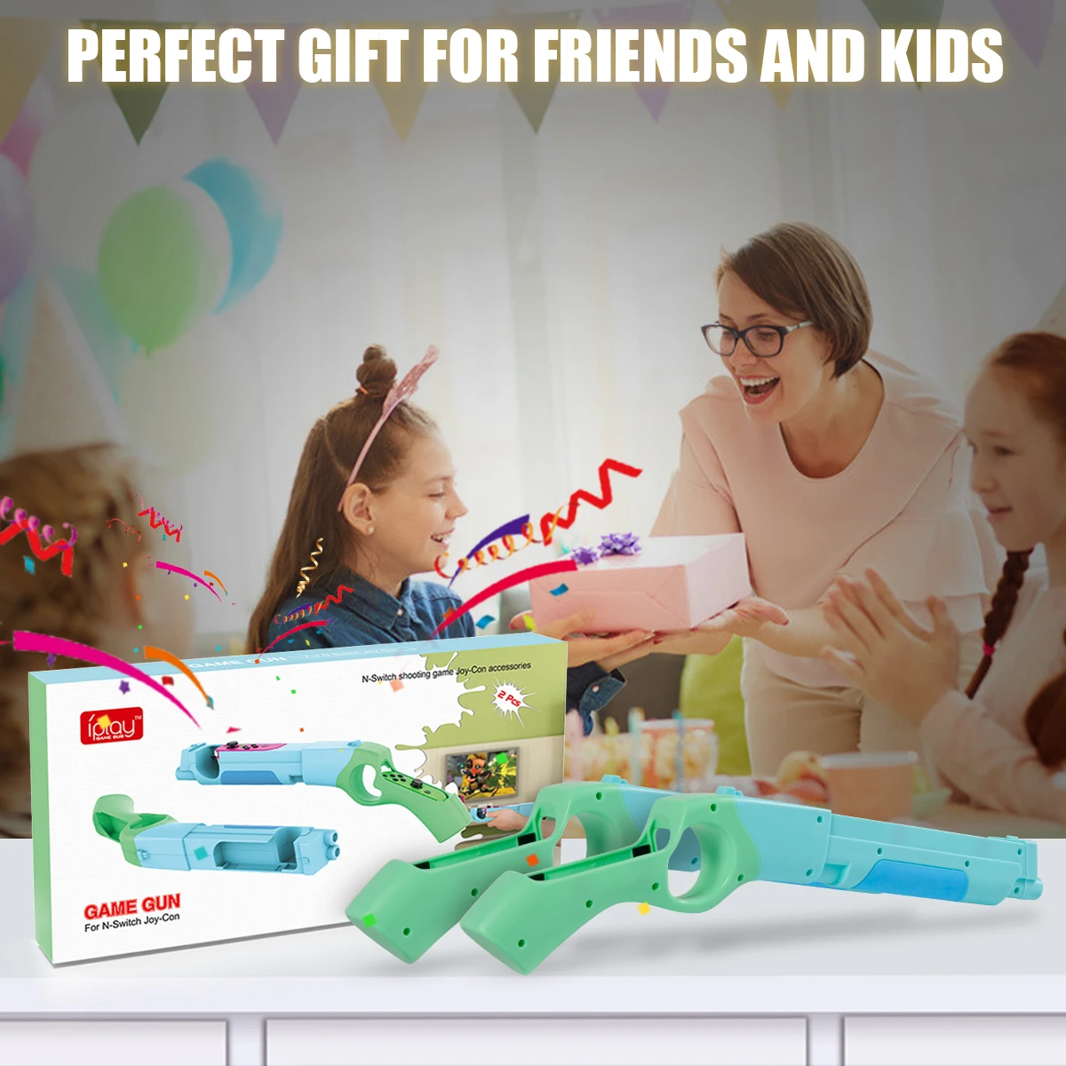 Game Gun Control Grip, Motion-Sensing Shooting Controller, Peripheral Controller, For Nintendo Switch, Parent-Child Interaction