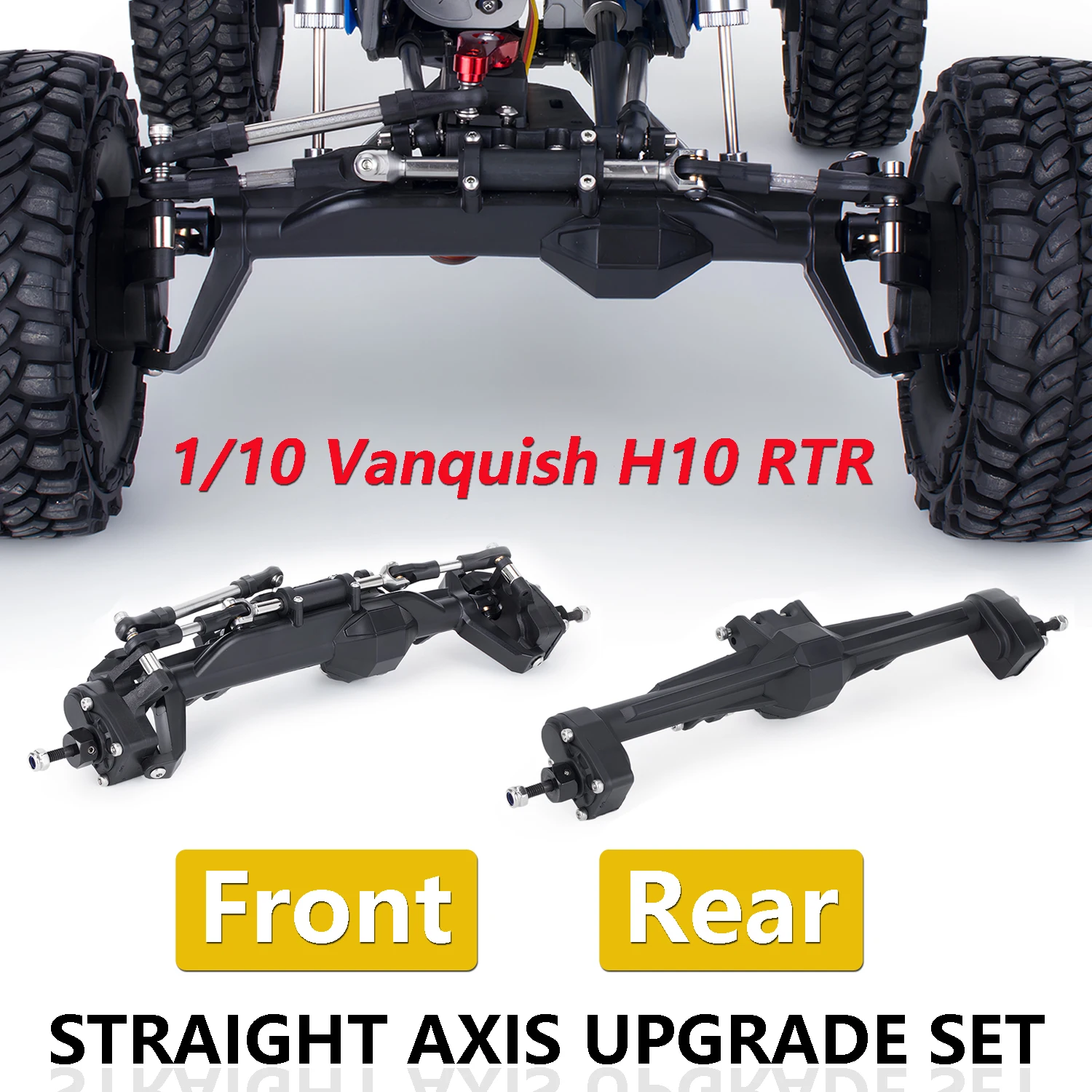 

YSIDO Front Rear Straight Axis Upgrade Set for 1/10 Vanquish H10 RTR RC Tracked Vehicle Upper Lower Rotary Modification Parts