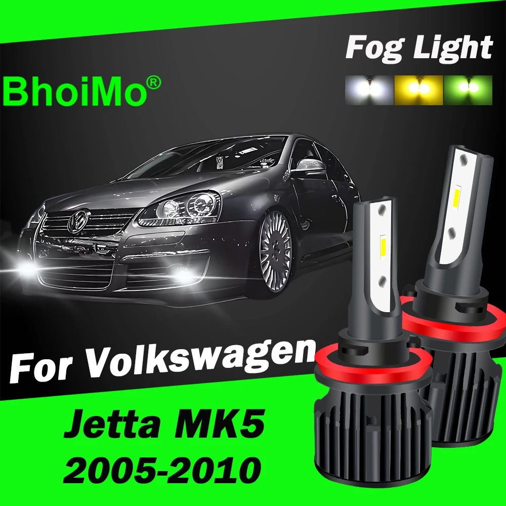 

BhoiMo For VW Volkswagen Led Jetta MK5 MK 5 Front Fog Light Bulbs Auto 2005 2006 2007 2008 2009 2010 Car Lamps