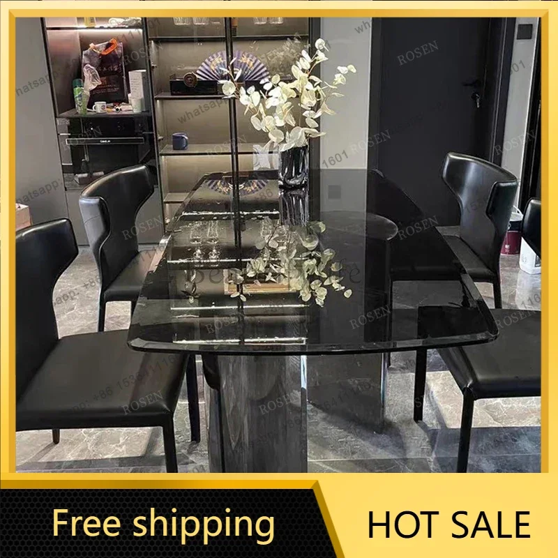 zj.Italian Style Designer Simplicity Dining Tables Originality High-end Restaurant Dining Tables Modern Home Furniture Vajilla H