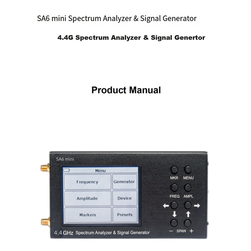 New SA6 Mini Portable Spectrum Analyzer Wi-Fi CDMA Lab 35-4400Mhz Signal Test