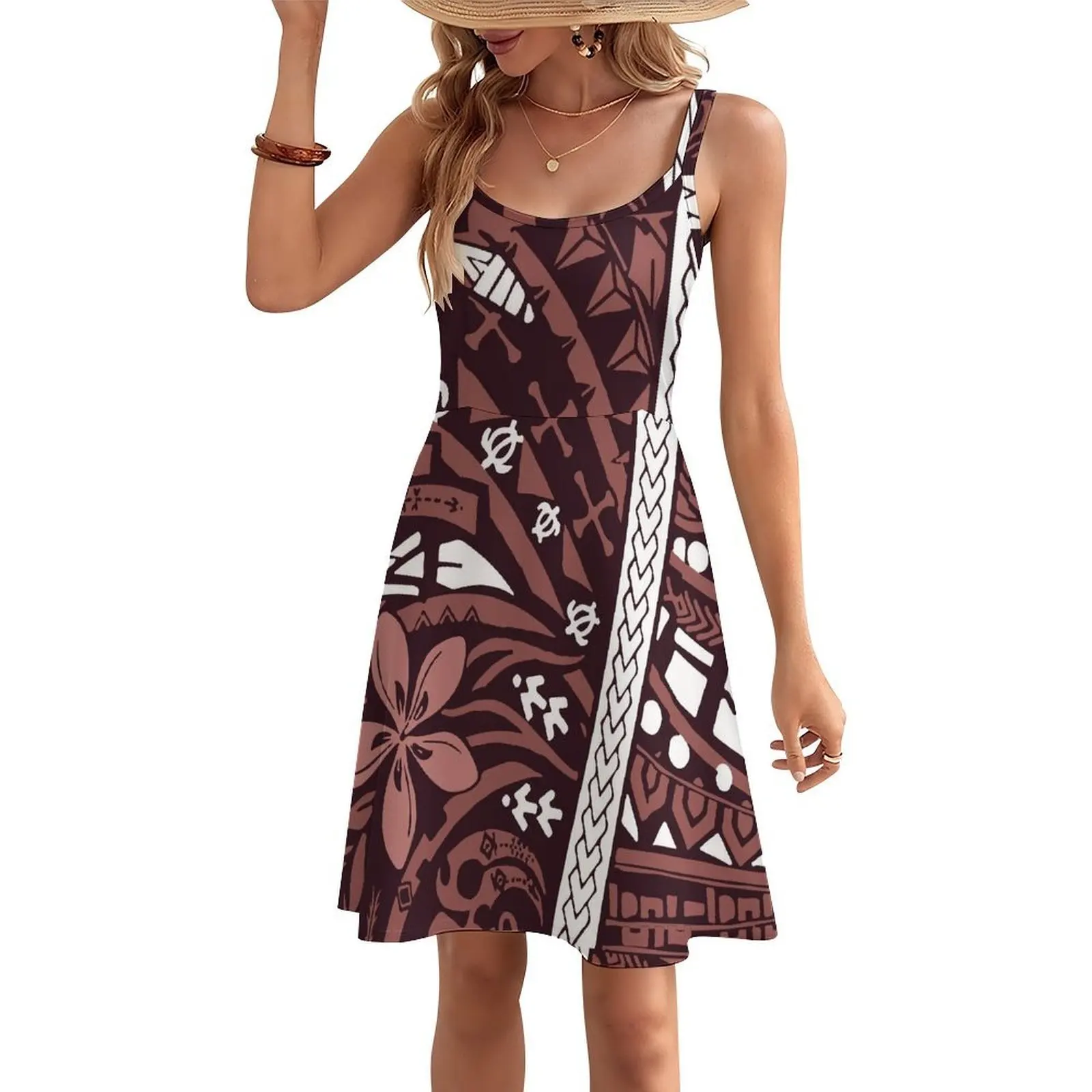 Party Samoa Beachwear - Sexy Sandals With Unique Strap Design - Polynesian Style Soft Customized Tribal Design Swimsuit