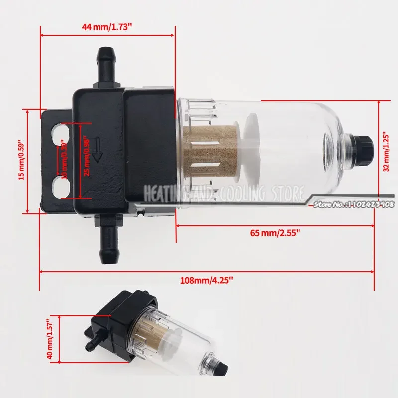 1 szt. Filtr paliwa samochodowego zestaw Separator wody do oleju napędowego/biodiesla do grzejników Espar akcesoria do filtr automatyczny z tworzyw