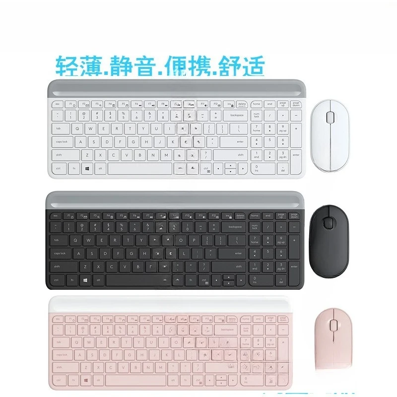 MK470 Kit tastiera e mouse silenziosi wireless, mouse e tastiera sottili Pebble Kit 96 tasti