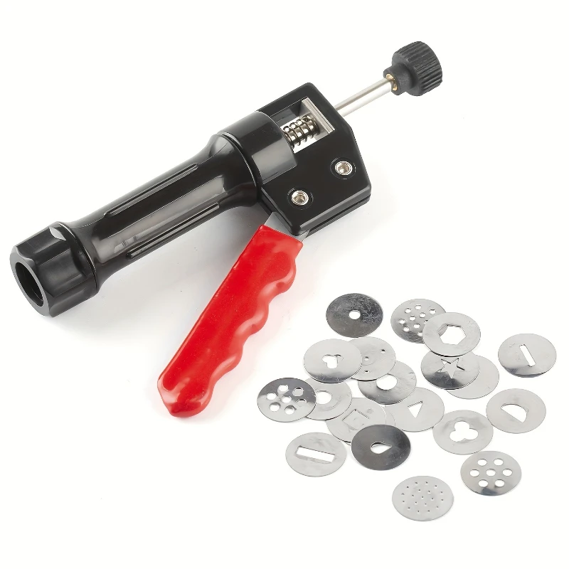 1Set Professional Clay Extruder Set with 20 Stainless Steel Discs Plastic Hand Press for Pottery Ceramic Craft Sculpting