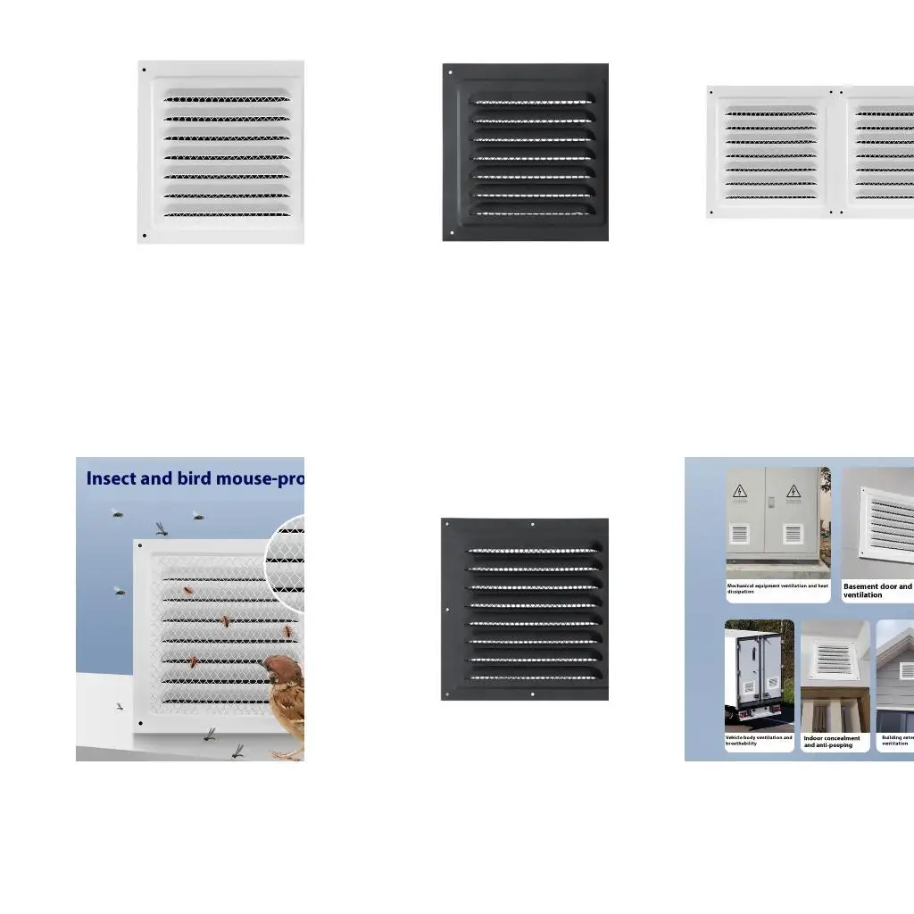  Stainless Steel Soffit Vent Cover Louvered Grille Wall Vent for Wall Ceiling