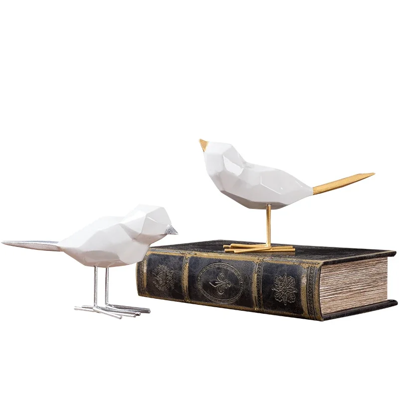 [MGT]-Nordic Creative Simple Geometric Bird Resin Statue, Home Decoration, Living Room Decoration