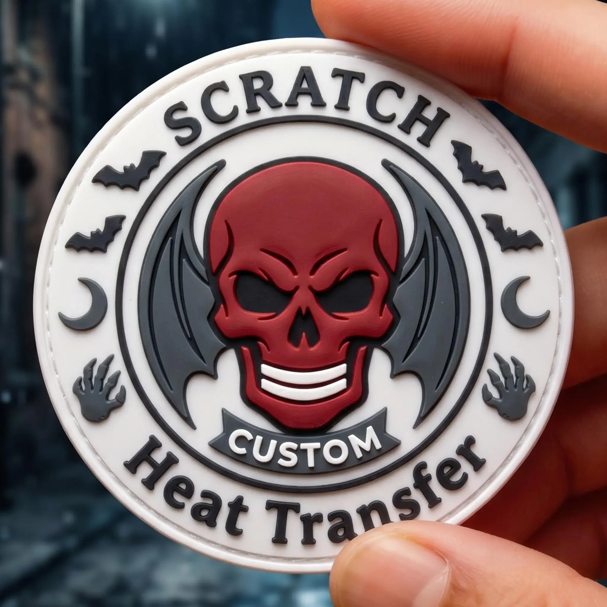 Custom Eco-Friendly Soft PVC Patch Flower Shape 2D/3D Logo Embossed/Debossed Nonwoven Felt Tactical Gear Uniform Flat Backing