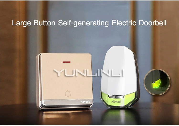 Self Powered Wireless Doorbell Household Long-distance Without Battery Intelligent Electronic Remote Control Doorbell F86-671P