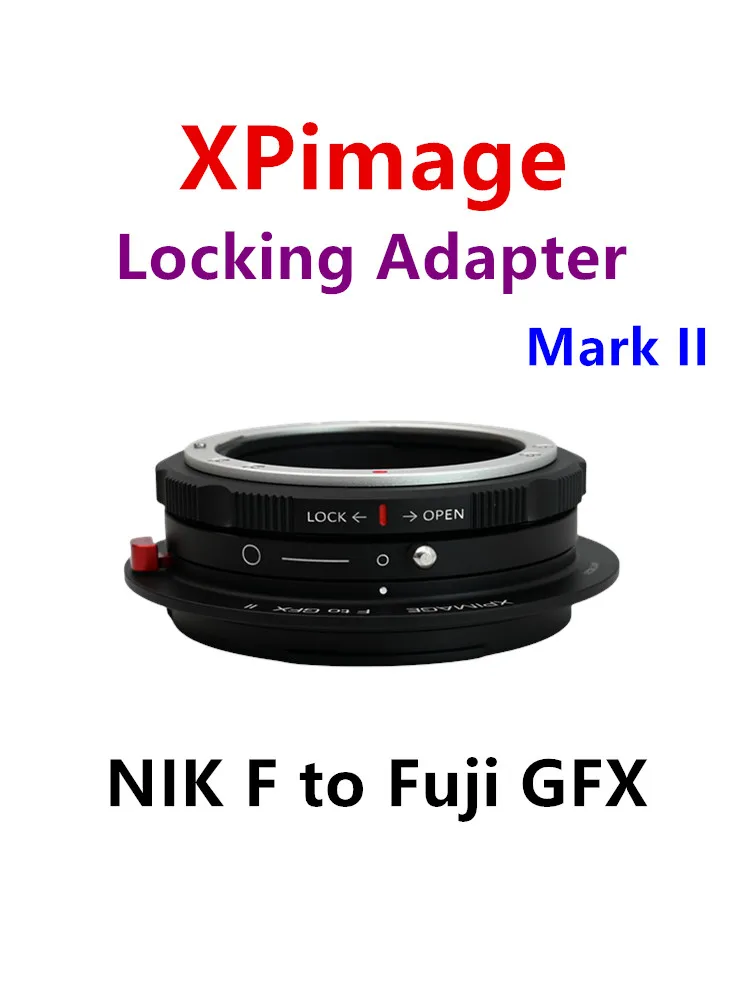 

XPimage locking adapter NIKON F lens to Fujifilm GFX Camera adapter ring for NIKON -GFX 50S2 100S 50S 50R 100S Mark II