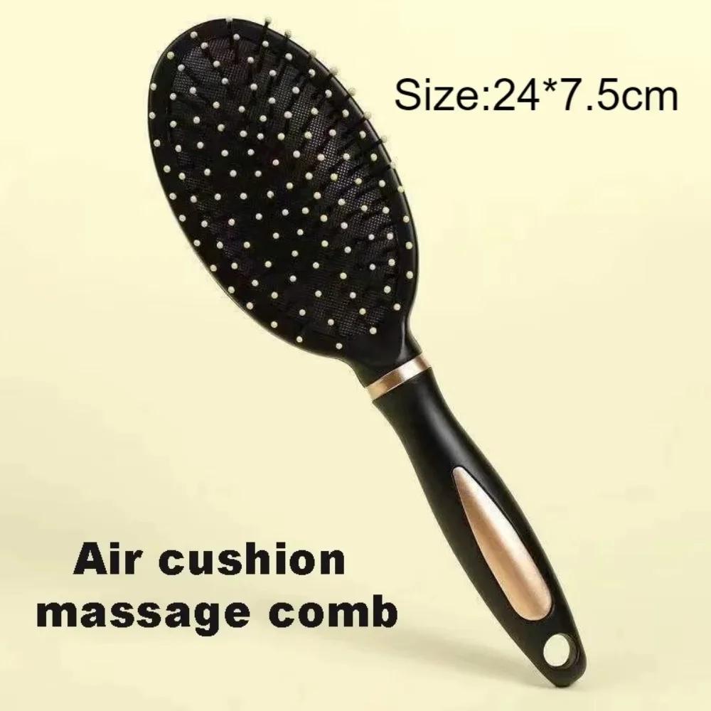 Cepillo de pelo con cojín de aire, peine de masaje para el cuero cabelludo, cerdas de nailon suaves, cepillo desenredante antiestático para cabello húmedo, seco, liso y rizado, para salón de belleza