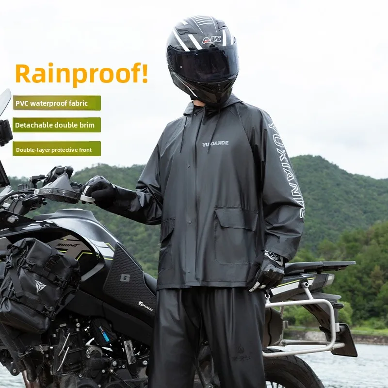 

Thickened Separate Style Unisex Vehicle Raincoat And Rain Pants Set for Riding in Heavy Rainstorms Home Daily Use