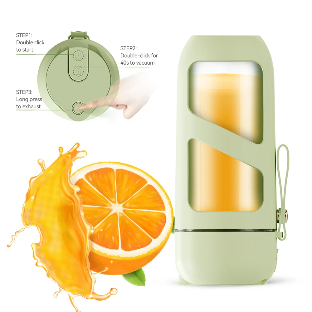 

High Quality 380ml Mini Smoothie Juicer Plastic Bottle Blender Travel 6-Blade Portable Electric Fruit Juicer