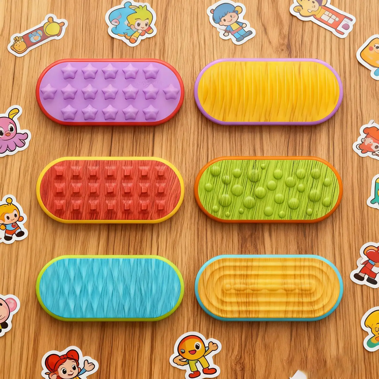 Dedo brinquedo fidget 6 peças relaxamento imersivo adultos dedo sensorial brinquedo deslizante para mulheres homens família crianças meninos meninas casa