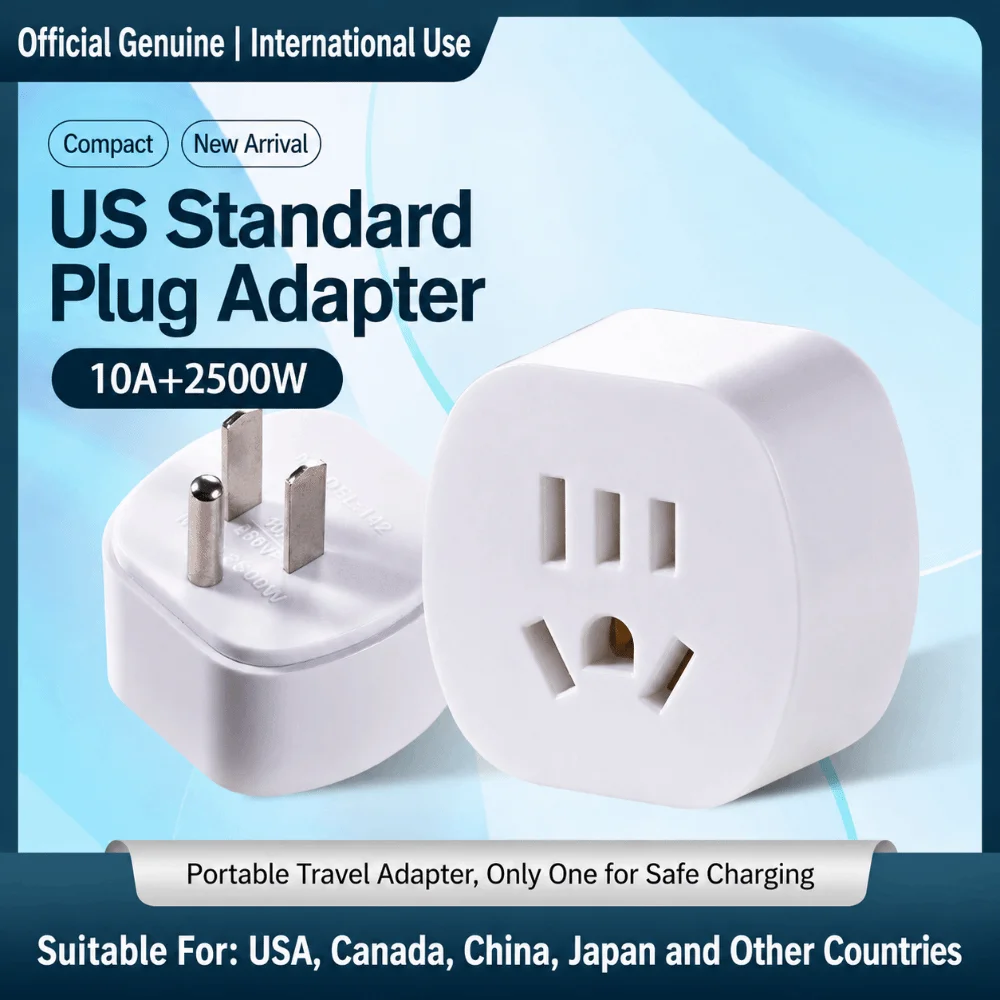 Fast Charging Travel Plug Converter High Temperature Resistant Flame Retardant Power Converter Adapter Multi Plug Type