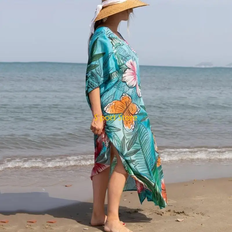 

U2JB Women Beachwear Long Swimsuit Cover Up Beach Cover Up Dress for Summer