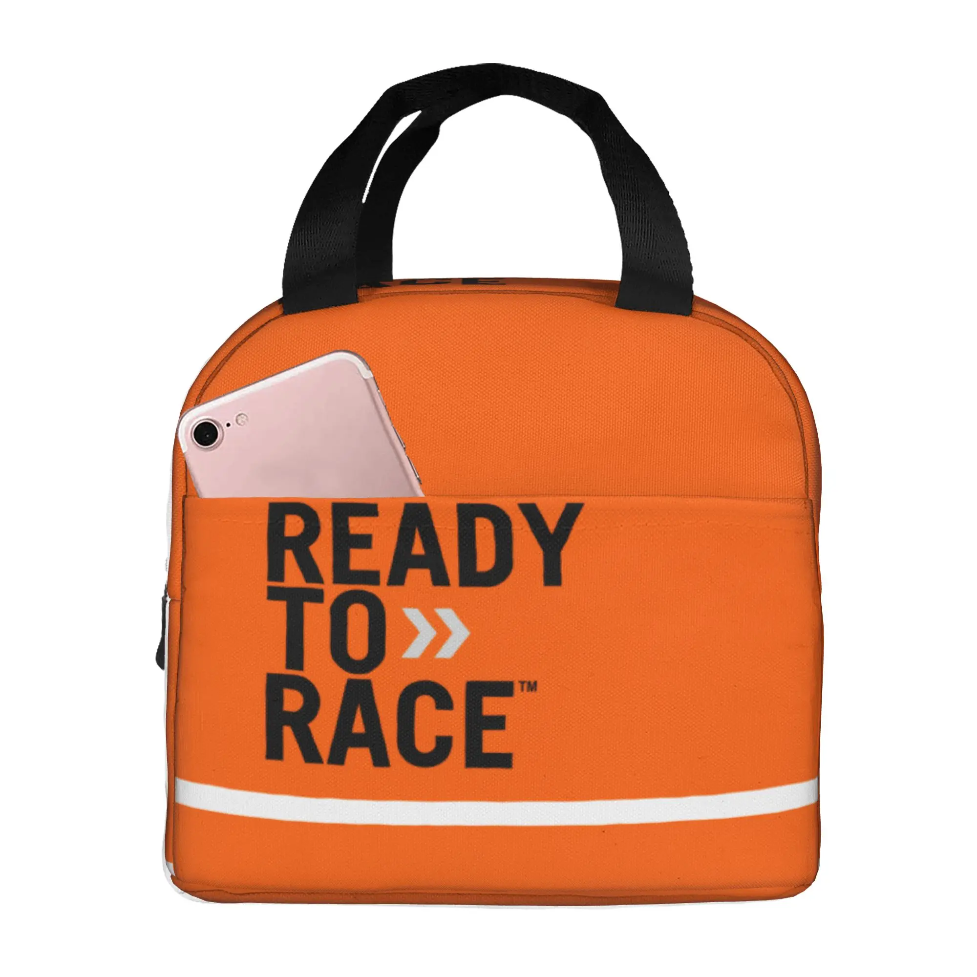 Ready To Race Logo Insulated Lunch Bags Work School Motorcycle Rider Racing Sport Resuable Cooler Thermal Lunch Box Women Men