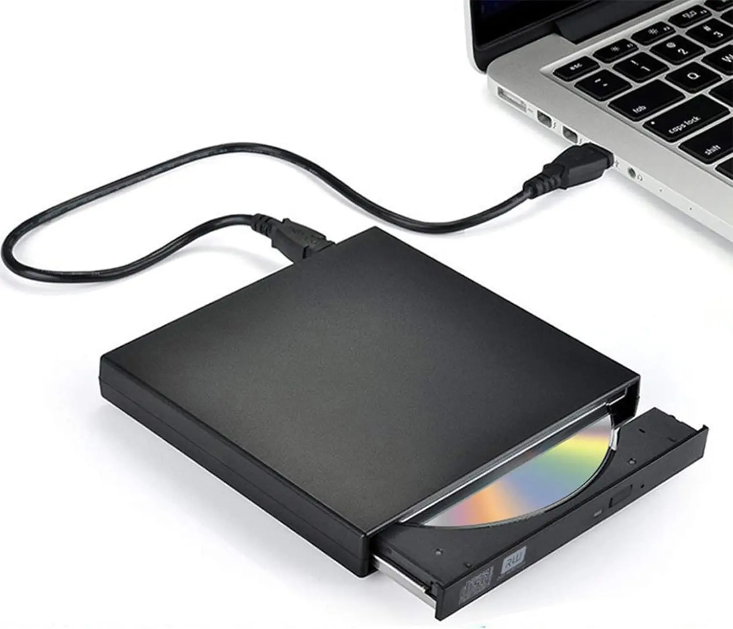 

Внешний привод CD DVD DVD-RW, записывающее устройство для чтения USB 2.0, тонкий портативный внешний привод/записный плеер для ноутбука, ПК